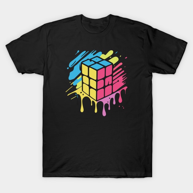 Melting Rubiks Cube T-Shirt by kknows